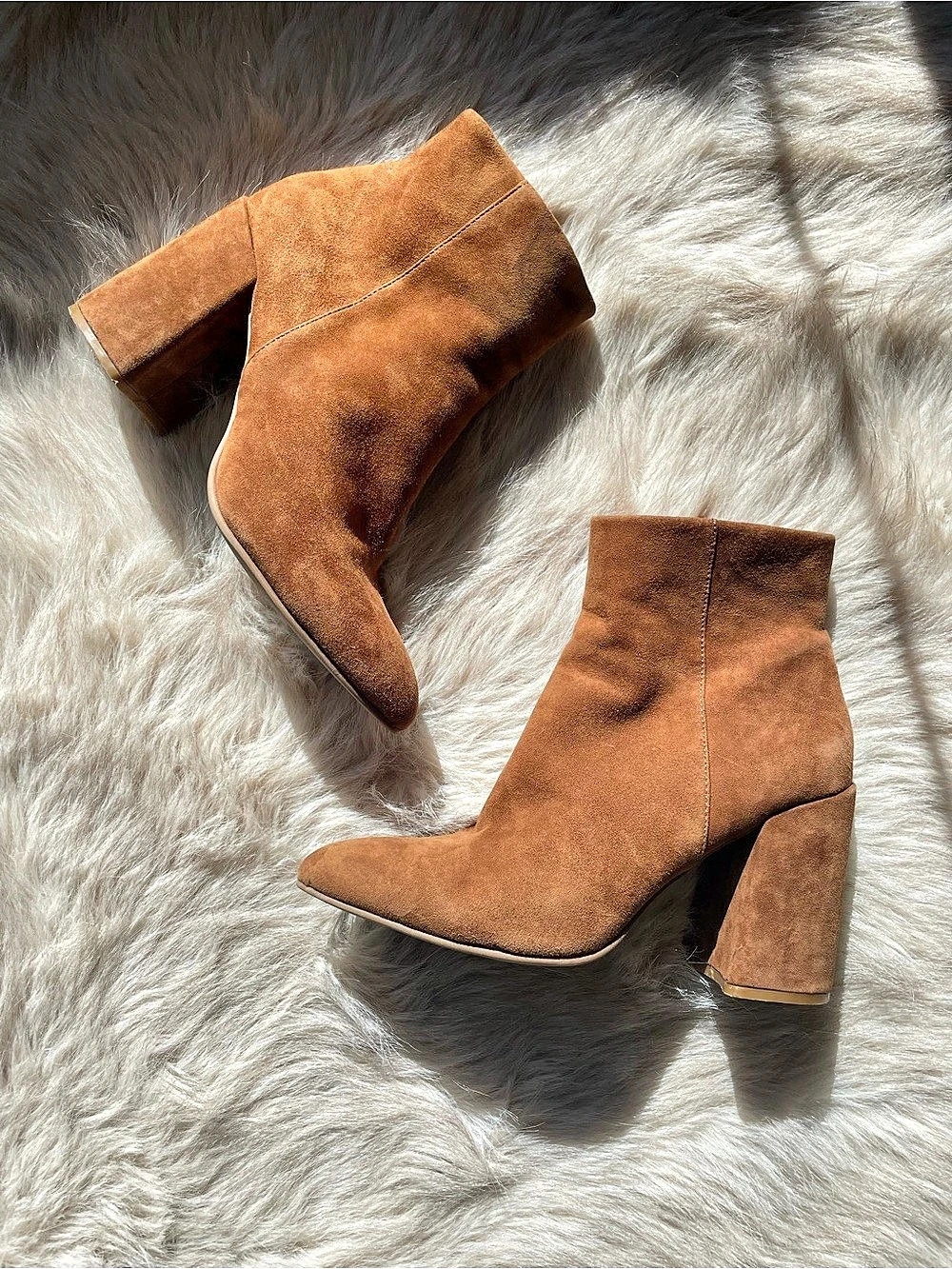 Steve Madden Therese Suede Ankle Bootie Heeled Boots in Brown